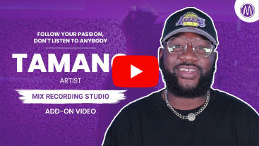 Music producer at console in MIX Recording Studio Los Angeles